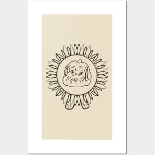 Maltipoo Sunflower Posters and Art